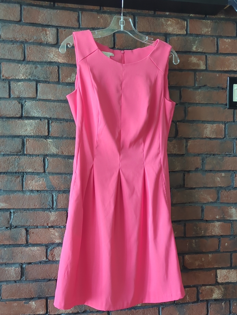 Sleeveless Pink Fit-and-Flare Dress